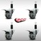 Service Caster 3'' SS Gray Poly Swivel 1-1/4'' Expanding Stem Caster Set Total Lock Brake, 4PK SCC-SSEXTTL20S314-PPUB-114-4 - alternate 3